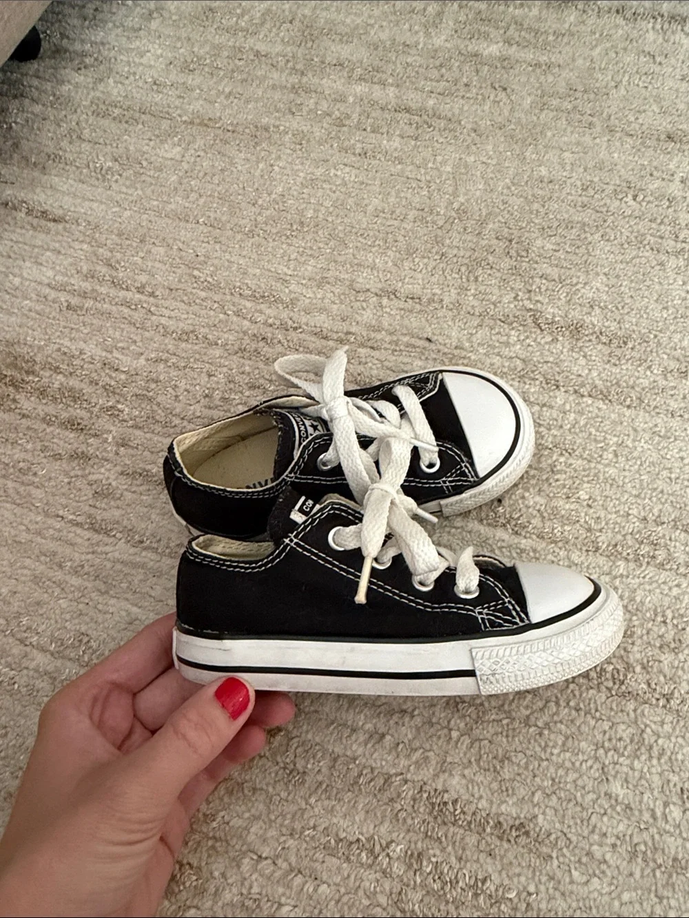 Converse Black and White Kids Low-Top Sneakers